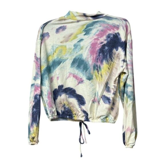 All in Favor Mock Neck, Tie-dye Crop Top, M - Picture 5 of 10